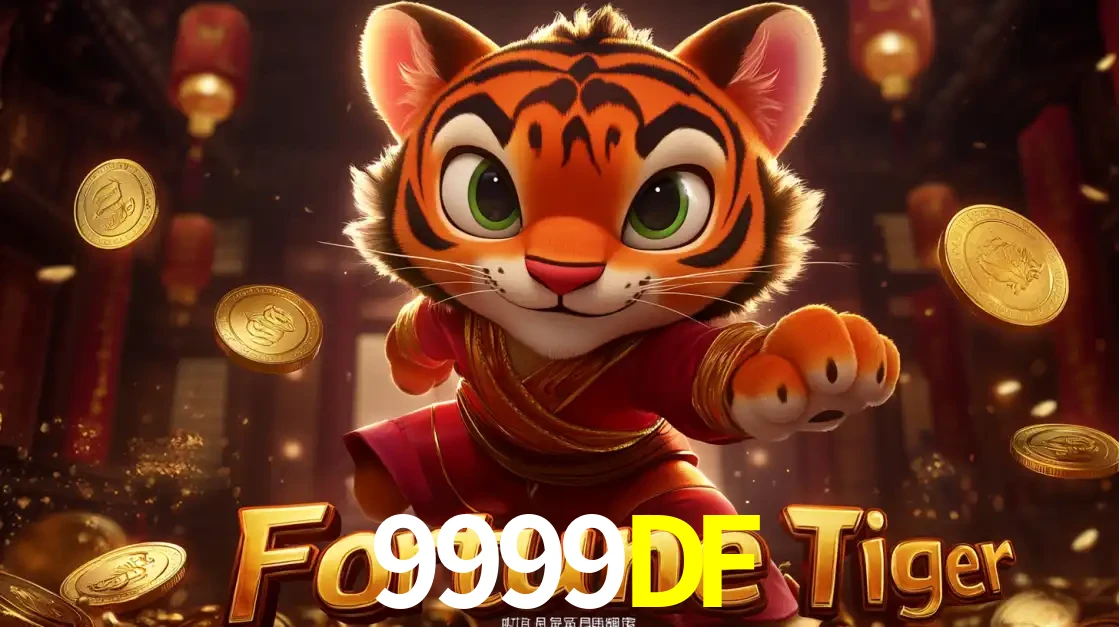 O carismático mascote do jogo de slot Fortune Tiger, um tigre fofo em pose de artes marciais, pronto para trazer sorte e multiplicadores de ganhos no cassino online 9999DF.